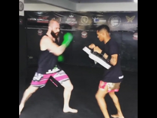 Димитри Зеброски работает на лапах